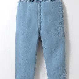 Kookie Kids Full Length Denim Jeans with Space Print - Blue image 2