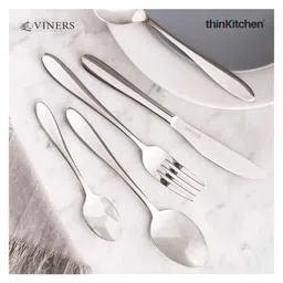 Viners Premium Tabac 26-Piece Stainless Steel Cutlery Set | 25-Year Guarantee | Mirror Finish image 2