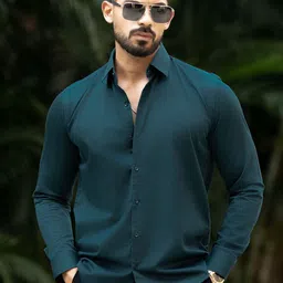 Urban Scissors Men Comfort Fit Solid Spread Collar Casual Shirt-picture-25