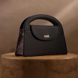 ZOUK Printed Structured Sling Bag with Tasselled-image-2