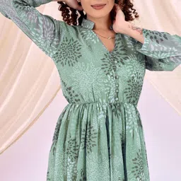 SHILL INTERNATIONAL Women Floral Printed A-Line Midi Dress image 5