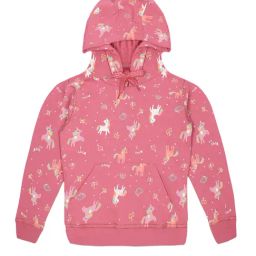 Plum Tree Kids Pink Unicorn Print Full Sleeves Hoodie Sweatshirt-picture-18