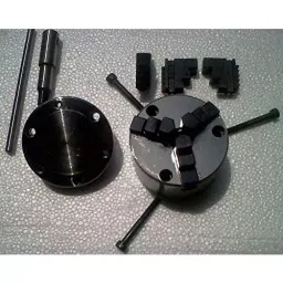 Assorts HV Regular Rotary Table Alloy Steel 4 Slots 16 mm MT-2 100 mm (4 Inch) Self Centering Chuck 80 mm 3 Jaw image 2