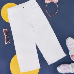 Pantaloons Junior White Cotton Regular Fit Pants-picture-20