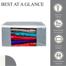 AMAK INC Grey Fabric Multi-Utility Wardrobe Organisers image 3