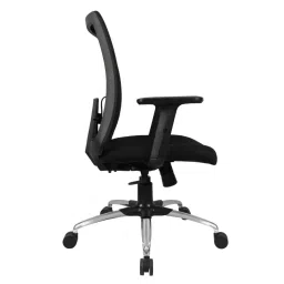 Vassio Breathable Mesh Black Black Revolving Chair For Office image 5