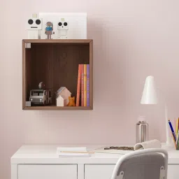 ikea eket Wall cabinet with glass door, brown walnut effect, 35x35x35 cm image 2