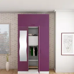 Godrej Interio Slimline 3-Door Steel Almirah, Purple (1-Year Warranty, 1 Locker, 2 Drawers,OHU)-image-13