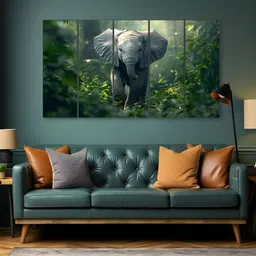 The Castle Decor Black & Green 5 Piece Wood Other Wall Paintings-image-25