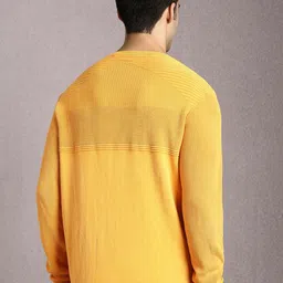 Louis Philippe Jeans Men Cotton Textured Round Neck Pullover image 3