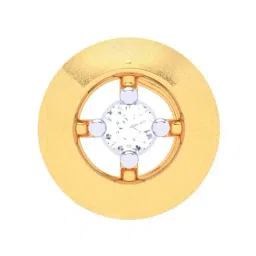 P.C. Chandra Jewellers 14k Gold Circle Shape White Stone Nosepin-picture-32