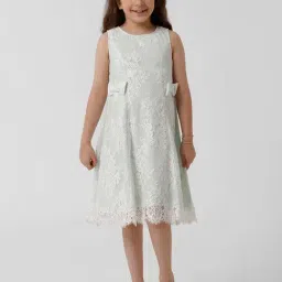 Kate & Oscar Kids White Embroidered Dress-picture-27