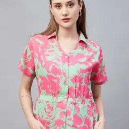 Rare Green & Pink Floral Top-image-99