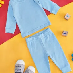 Pantaloons Baby Kids Blue Regular Fit Full Sleeves Thermal Set-picture-39