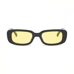 Being Better Unisex Yellow Lens & Black Rectangle Sunglasses with-picture-13