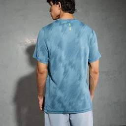 Technosport Men DOUBLE COOL Abstract Printed Antimicrobial Slim Fit Sport T-shirt image 4