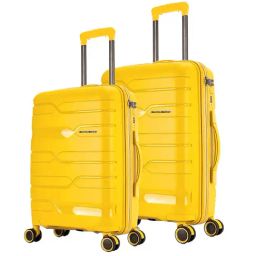 Nasher Miles Paris Hard-Sided Polypropylene  Set of 2 Yellow Trolley Bags (65 & 75 cm)-picture-0