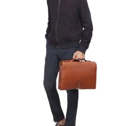 Hidesign Ace Tan Leather Messenger Bag-picture-48