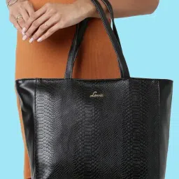 Lavie SANDRIA Black Textured Medium Tote Handbag-image-20