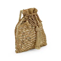 Tarini Nirula Noor White Gold Clutch image 5