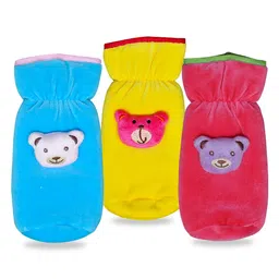 Chinmay Kids Baby Feeding and Nursing Bottle Cover Attractive Cartoon Pack Of 3 (Sky Blue, Yellow, Pink)-picture-22