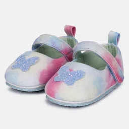 MINI KLUB Butterfly Applique Detailed Glittered Velcro Closure Ballerinas - Blue-picture-21