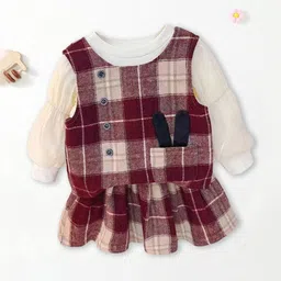 FOREVER FRIDAY Girls Checked Top With Skirt Clothing Set-picture-34