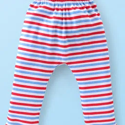 Babyhug Cotton Full Length Diaper Leggings Airplane Printed Pack of 3 - Green & White image 4