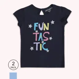 Pantaloons Junior Blue Cotton Printed T-Shirt (Pack of 2)-picture-39