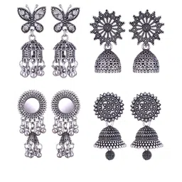 Sangria Alloy Silver-Plated Earrings-picture-16