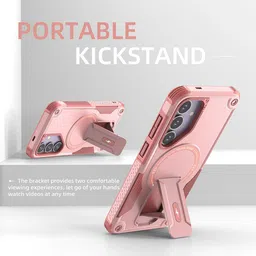 Luxury Kase Magnetic Case With Portable Kickstand Case For Samsung Galaxy S24 Plus image 2