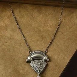 Jaypore Silver Lobster Claw Necklace image 2