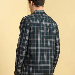 Allen Solly Men Custom Fit Spread Collar Tartan Checked Cotton Casual Shirt image 3