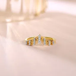 Mia by Tanishq Women 14KT Radiant Horizon Gold & Diamond Finger Ring -1.8g-picture-31