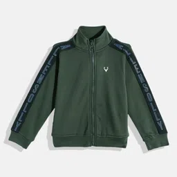 Allen Solly Junior Boys Olive Solid Sweatshirt-picture-16