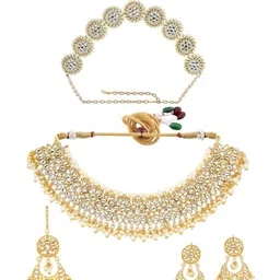 Anouk Kundan Studded & Beaded Jewellery Set image 2