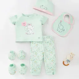 Ed-a-Mamma Baby Green Printed Top with Pants-image-32