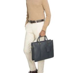 Hidesign Zen KENJI 02 Blue Leather Medium Messenger Bag-picture-13