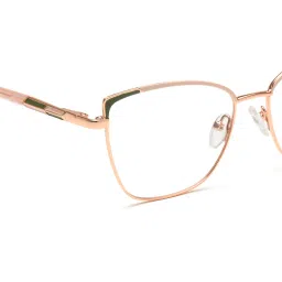IRUS Women Full Rim Cat Eye Shiny Pink Metal Eyeglass Frame (54) image 5