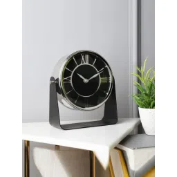 De Maison Decor Silver Aluminium Abstract Mitsuki Table Clock-picture-34
