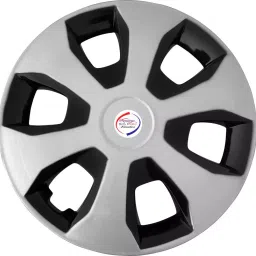 Auto Pearl WaSB45_R 355.6 mm(14 Inch) Press Type Wheel Hubcap with Retention Ring Glossy Silver Black Wheel Cover for Maruti Swift AMT ZDI Diesel14 cm image 3