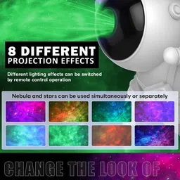 WEMBLEY White Astronaut Galaxy Projector Night Lamp image 3