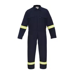 Karam PWIFR12011R Cotton Reflective tape Navy Blue Safety Workwear With Pockets Size M-picture-10
