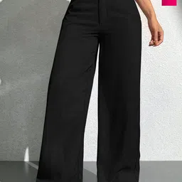 KERI PERRY Women Pack Of 2 Relaxed Straight Leg High-Rise Non Iron Trousers-picture-38