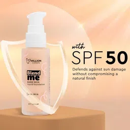 Million Colors Blend Me Bare Skin Liquid Foundation With SPF50 - 30 ml - Rose Beige 03 image 3