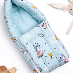 Haus & kinder Cotton Carrier Nest Cum Sleeping Bag  Spacewalk - Blue-picture-32
