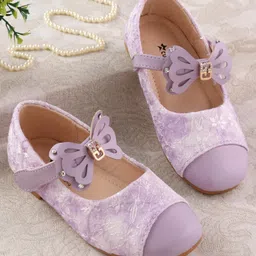 Cute Walk by Babyhug Ballerina with Velcro Closure & Bow Applique - Purple-picture-16