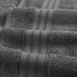 Layers Be Bold Grey Pure Cotton 450 GSM Bath Towel image 2