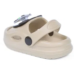 Yellow Bee Panda Applique Detailed Clogs - Beige image 4