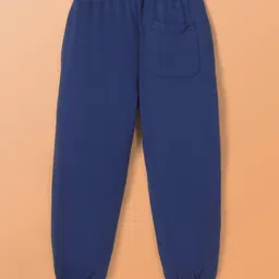 Pine Kids Cotton Knit Full Sleeves Sweatshirt & Joggers Set with Text Print - Navy Blue image 5